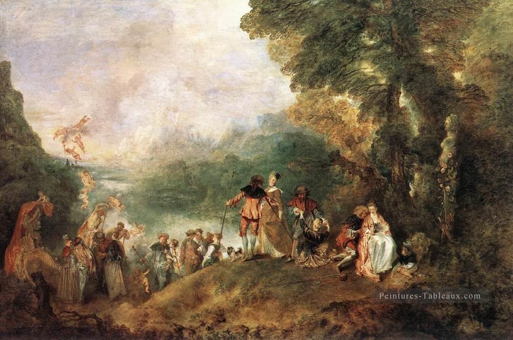 L’embarquement pour Cythère Jean Antoine Watteau classique rococo Peintures à l'huile
